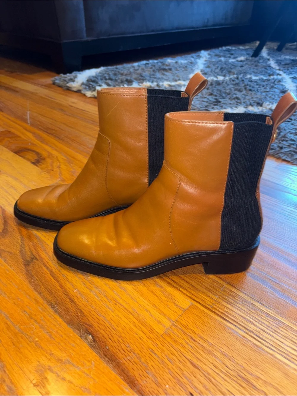 Tory Burtch Leather Chelsea Boots- Bonnie Brown and Perfect Black- like new!